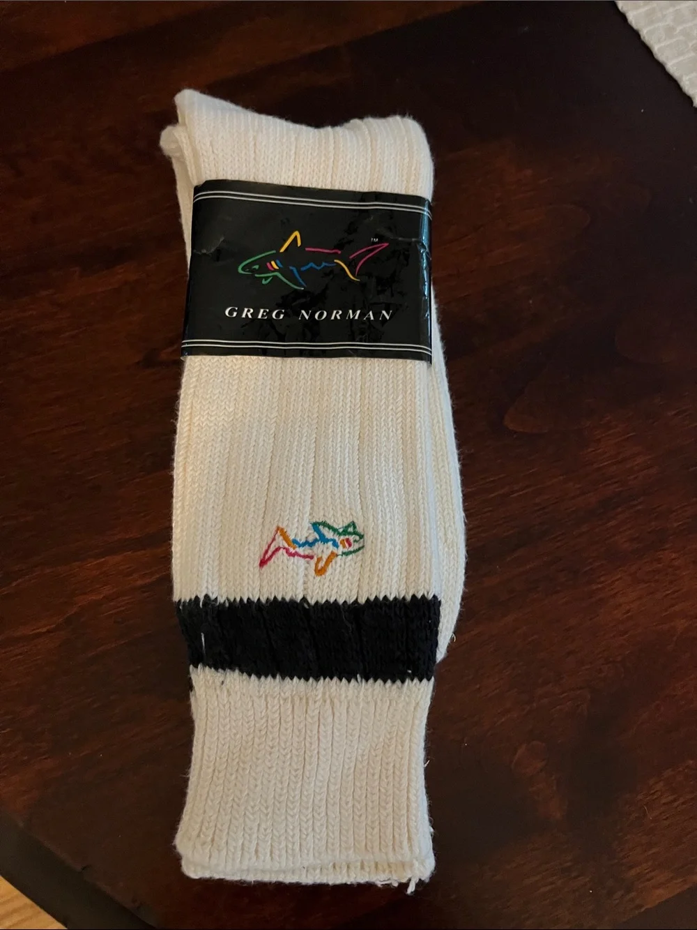 Greg Norman Collection Men’s Socks with Black Stripe